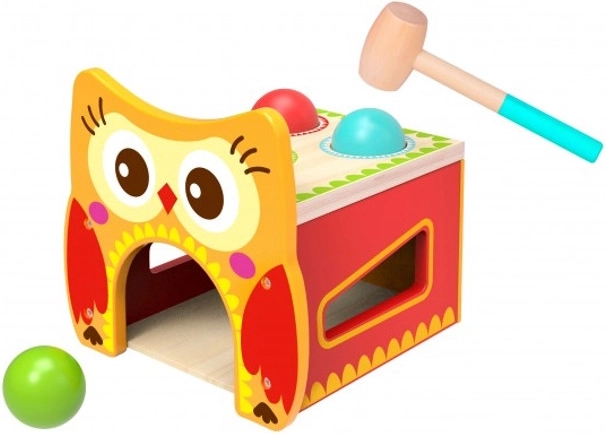 Banc interactif en bois Chouette TOOKY TOY