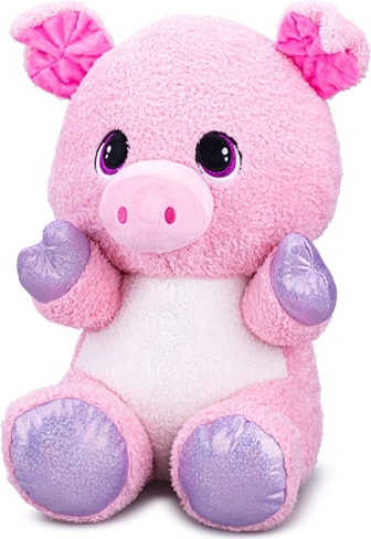 Cochon en peluche assis 16,5 cm