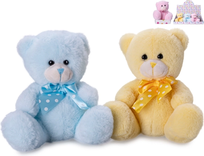Ourson en peluche 15 cm avec ruban