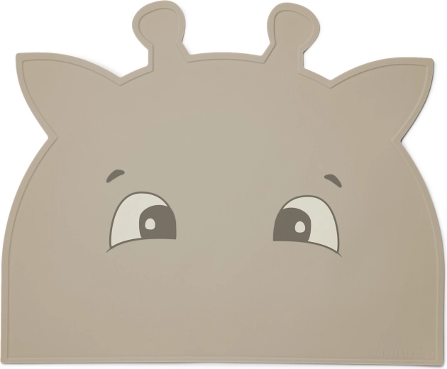 Set de table en silicone NuuRoo Albert girafe cobblestone