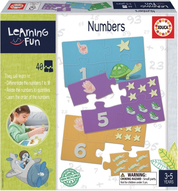 Puzzle éducatif et jeu Learning is Fun : chiffres
