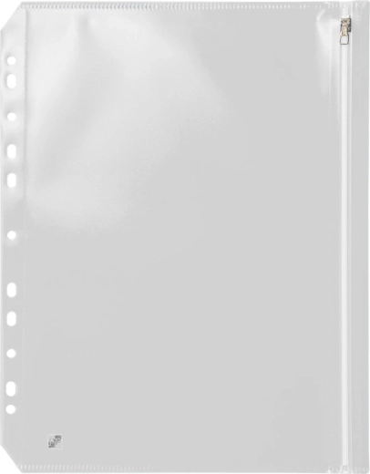 Pochette zippée A4 avec suspend Euro transparente