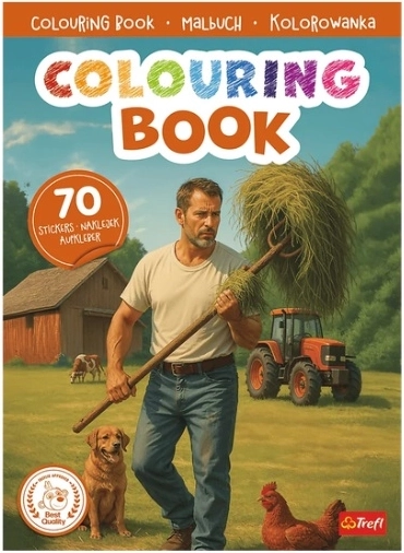 Fermier – livre de coloriage avec autocollants