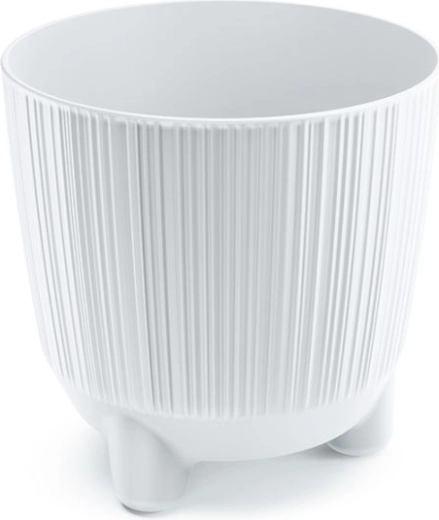 Cache-pot à pieds RYFO, blanc, diamètre 14,5 cm