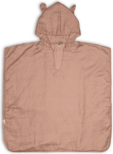 Poncho en mousseline Nuuuroo Flor rose dust (3–4 ans)