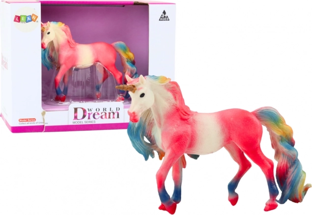 Figurine de collection grand licorne rose 11 cm