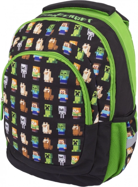Sac à dos scolaire MINECRAFT à agencement triple compartiment
