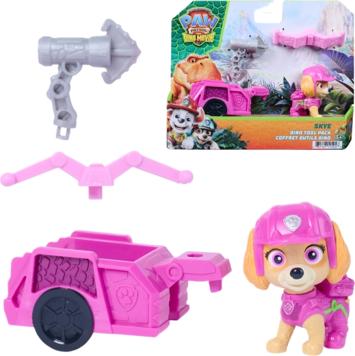 Spin Master Pat’ Patrouille : Dino Movie – figurine Skye avec chariot et accessoires