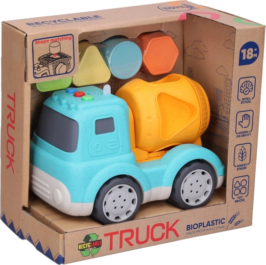 Camion malaxeur à encastrer avec effets lumineux et sonores 15 cm - 1 pièce