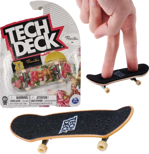 Fingerboard Tech Deck PRIMITIVE RODRIGUEZ avec autocollants