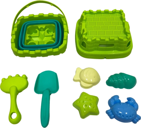 Set de plage avec seau pliable