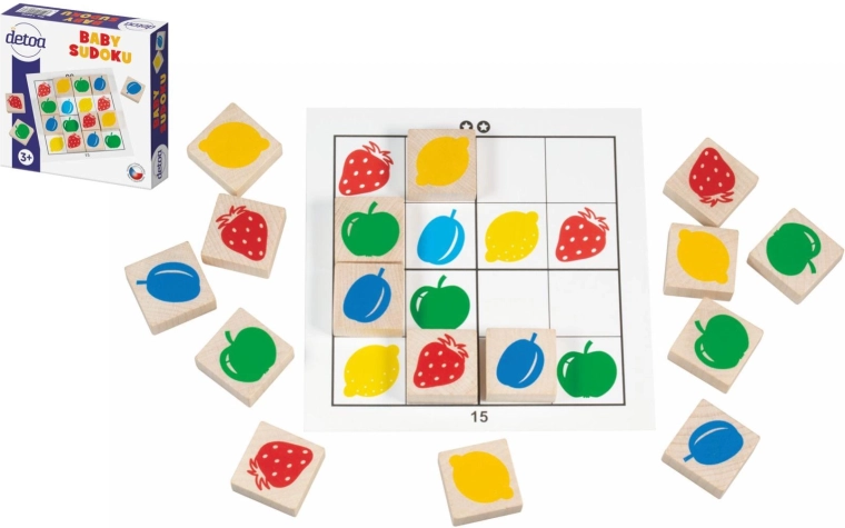 Sudoku pour enfants en pièces de bois
