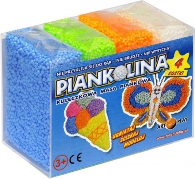 Piankolina pâte mousse créative – 4 blocs, bleu