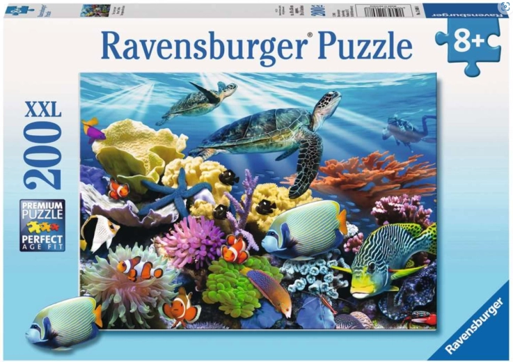 Puzzle Ravensburger La vie dans l'océan XXL, 200 pièces
