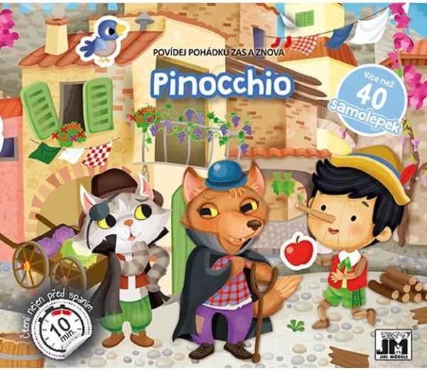 Raconte l’histoire de Pinocchio – livre interactif d’autocollants