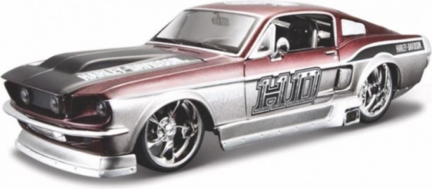 Modèle de voiture de collection FORD MUSTANG GT 1967 1:24 – licence HARLEY-DAVIDSON