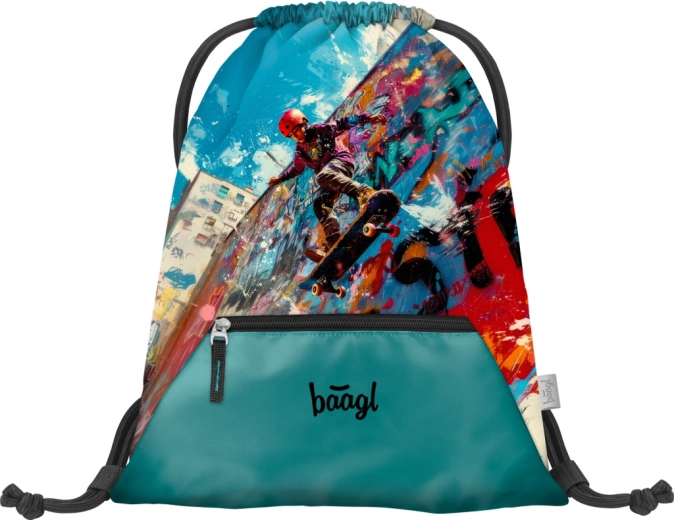 Sac à cordon avec poche Skatepark