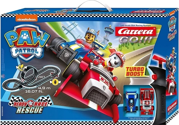 circuit de voitures Carrera GO Pat' Patrouille 4,9 m avec looping et compteur de tours