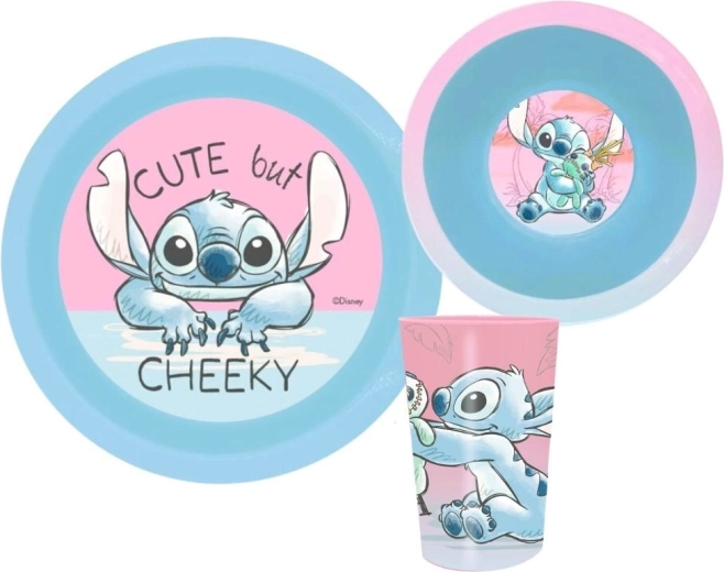 Service de table en plastique 3 pièces Lilo et Stitch