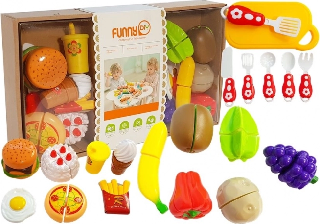 Ensemble de fruits et légumes à découper pour enfants