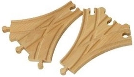 BABU trains en bois – aiguillage 17 cm, 2 pcs