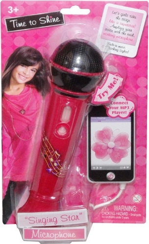 Microphone pour enfants rose avec lumières et musique