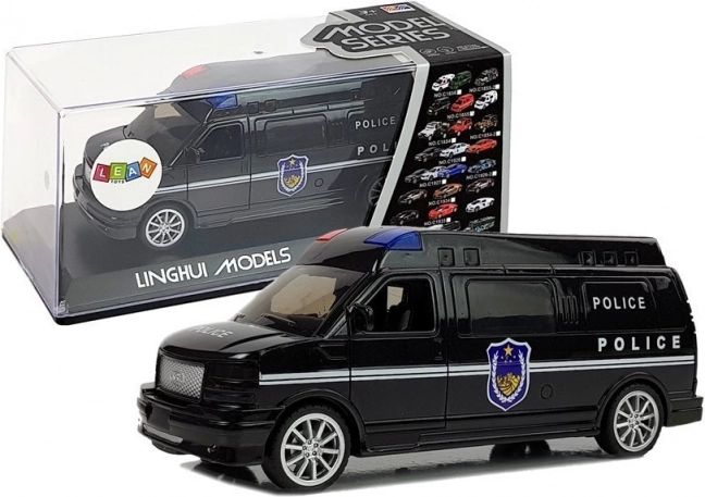 Voiture de police à ressort (pull-back) avec lumières et sons