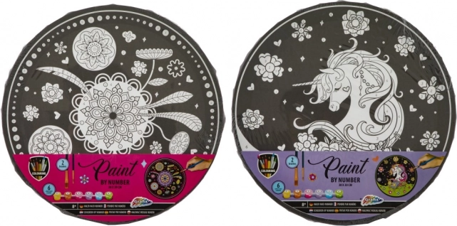 Peinture par numéros – image ronde 30 cm