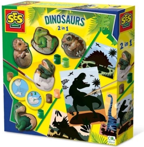 SES moulages en plâtre dinosaures 2 en 1