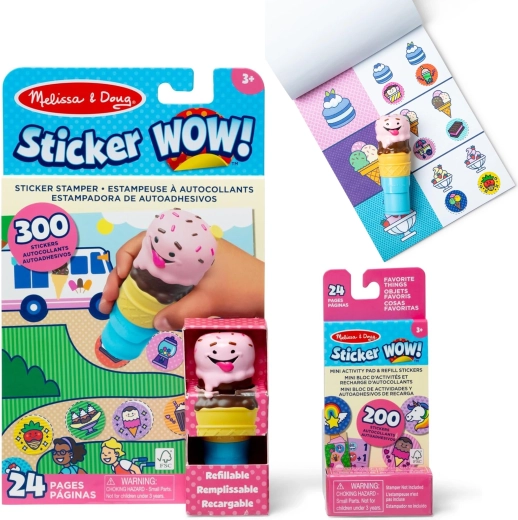 Kit créatif d’autocollants Sticker Wow glace en cornet Melissa & Doug