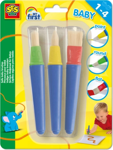 Mes premiers coloriages – ensemble de pinceaux pour enfants, 3 pcs