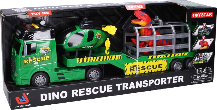 Camion de sauvetage de dinosaures de 54 cm