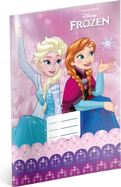 Cahier scolaire Frozen – La Reine des neiges Rose, A4, 20 feuilles, non ligné