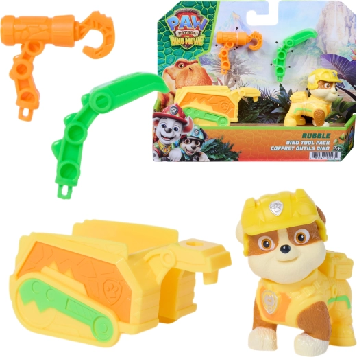 Spin Master Pat’ Patrouille : Le film Dino – figurine Rubble avec remorque et outils