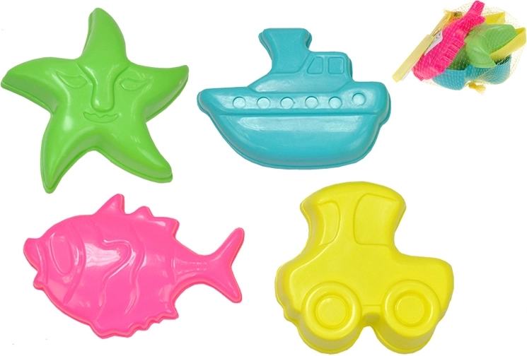 Set de moules en plastique pour le sable (4 pcs)