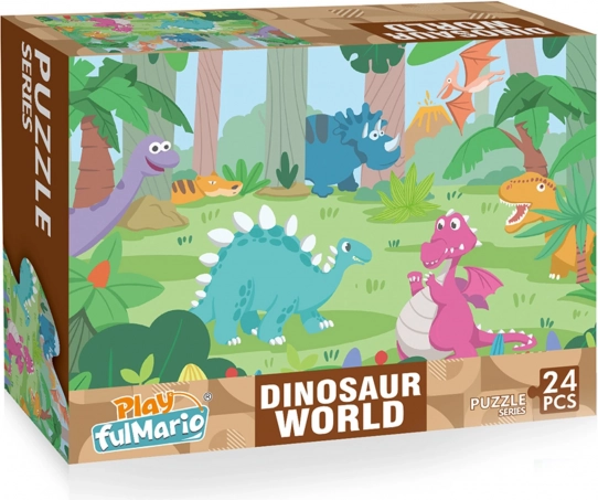 puzzle pour enfants dinosaures 24 pièces 50 × 34 cm