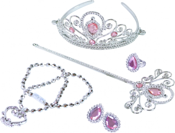 Ensemble pour princesses avec couronne et baguette