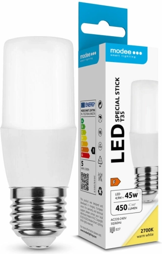 Modee Lighting Ampoule LED Special Stick T35 4,9 W E27 blanc chaud 450 lm