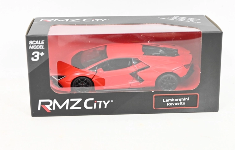 RMZ Lamborghini Revuelto 2024 modèle de voiture en métal 1:18 rouge mat
