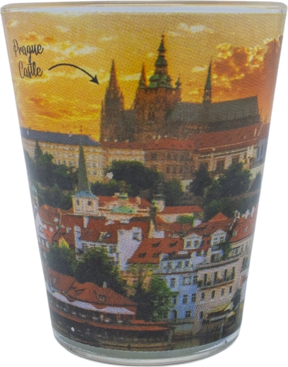 Verre à shooter avec motif du Château de Prague