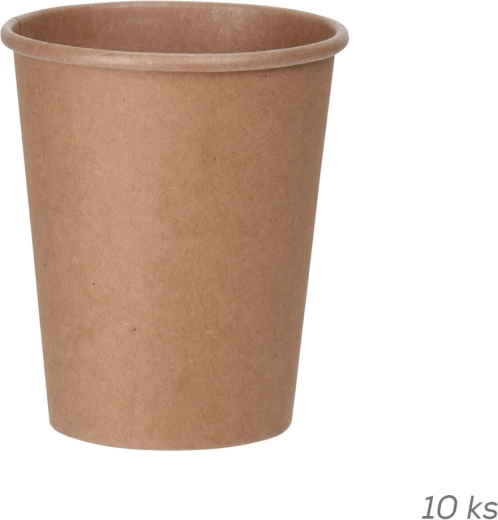 Gobelet en papier Nature 250 ml (papier/PE), 10 pcs