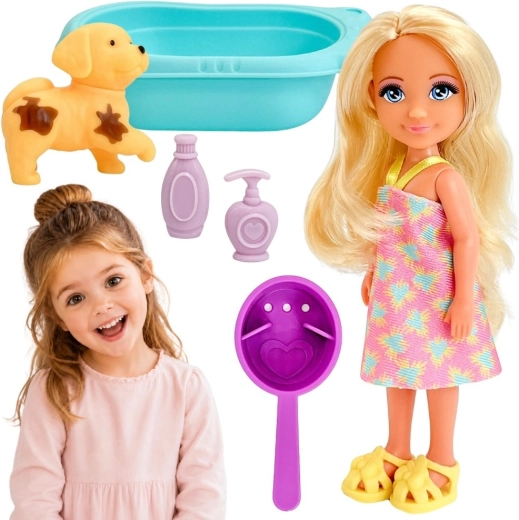 Poupée WOOPIE Royal avec chiot, baignoire et accessoires de soins