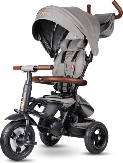 Tricycle Qplay Rito Deluxe rubber grise