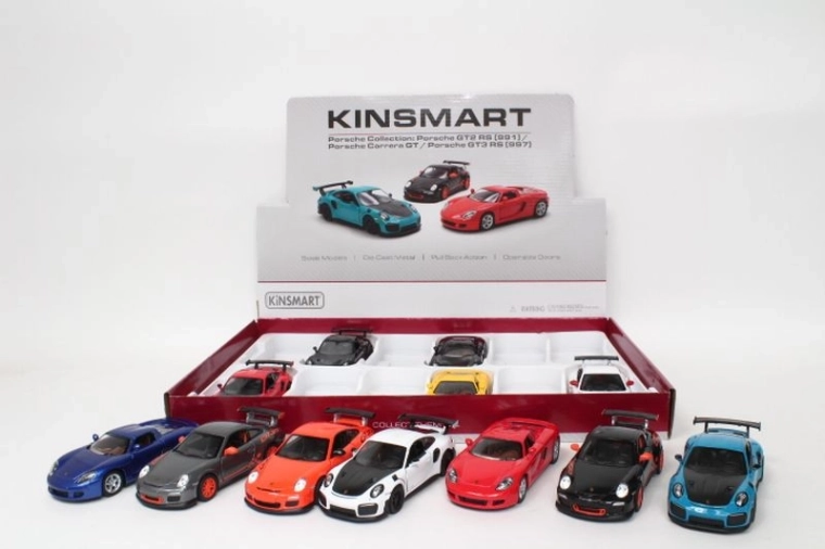 Modèle de voiture Porsche en métal 13 cm avec portes ouvrantes et propulsion pull-back