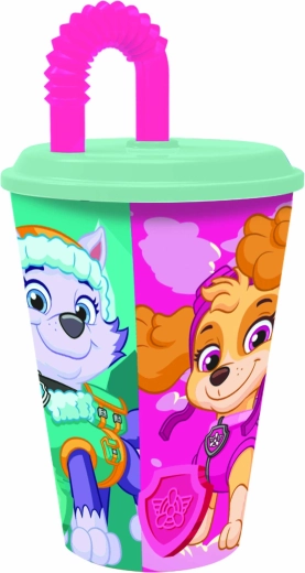 Gobelet en plastique avec paille PAW Patrol 430 ml