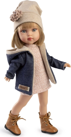 Poupée réaliste Penelope 34 cm avec corps entièrement en vinyle