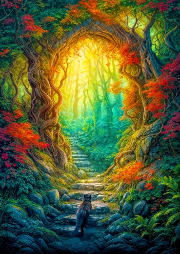 Puzzle Enjoy Porte de la forêt 1000 pièces