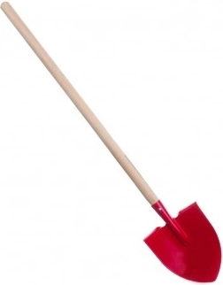 Teddies bêche de jardin rouge avec manche 80 cm – pointue