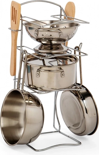 Ensemble de vaisselle pour enfants sur support Bigjigs Toys