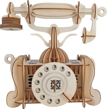 Puzzle 3D en bois téléphone ancien